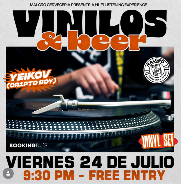 Flyer de Vinilos & Beer