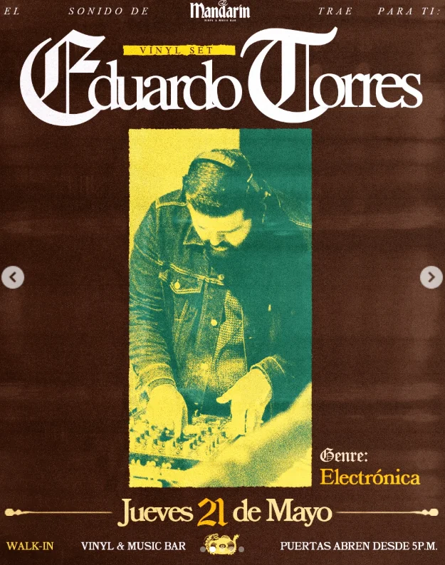 Flyer de Eduardo Torres