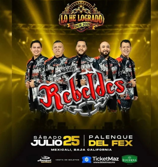 Flyer de Los nuevos rebeldes en mexicali