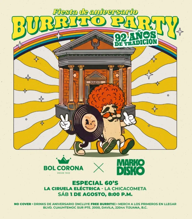 Flyer de Burrito Party