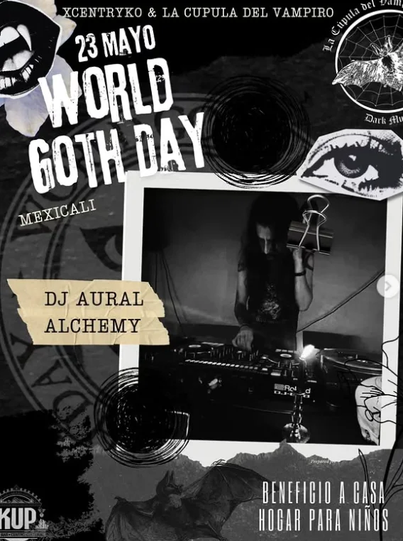 Flyer de WORLD GOTH DAY mexicali