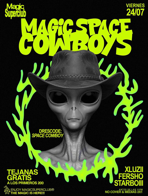 Flyer de Magic Space Cowboys