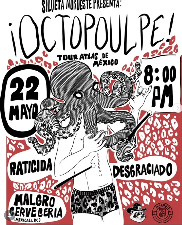 Flyer de ¡Octopoulpe! en mexicali 