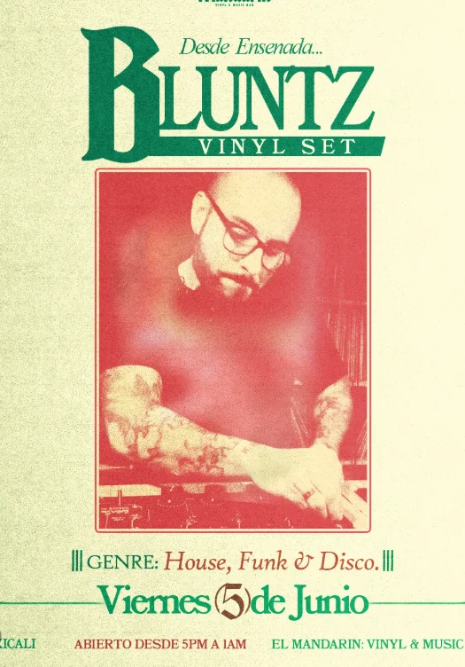 Flyer de Bluntz live vinyl set
