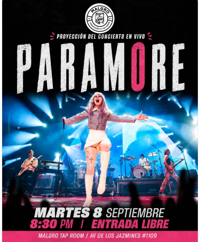 Flyer de Proyección: Paramore