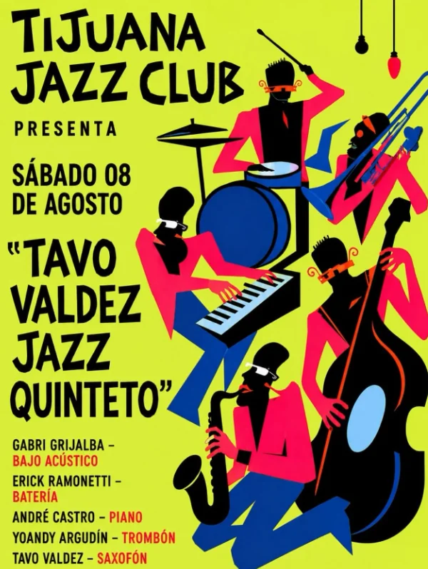 Flyer de Tijuana jazz club
