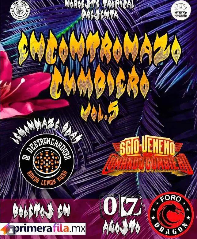 Flyer de Encontronazo cumbiero Vol. 5