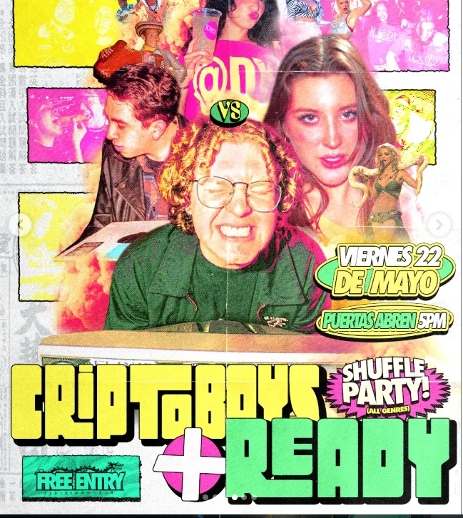 Flyer de CRIPTOBOYS VS READY at el barrio