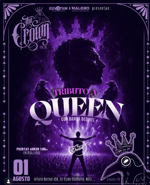 Flyer de Tributo a Queen