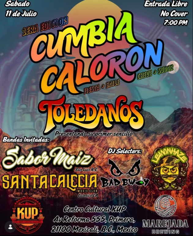 Flyer de Cumbia caloron fest 1