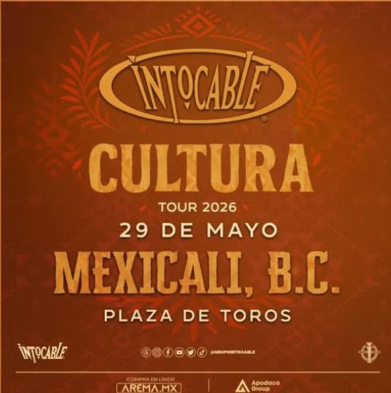 Flyer de Intocable Cultura tour 2026