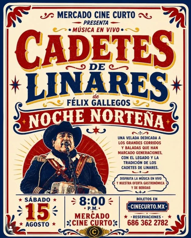 Flyer de Los cadetes de Linares