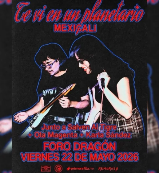 Flyer de Te vi en un planetario En mexicali