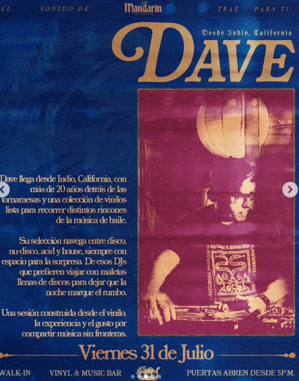 Flyer de Dave 