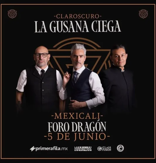 Flyer de La Gusana ciega en mexicali
