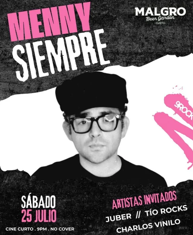 Flyer de Menny siempre