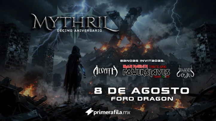 Flyer de Mytrhil "X Aniversario"