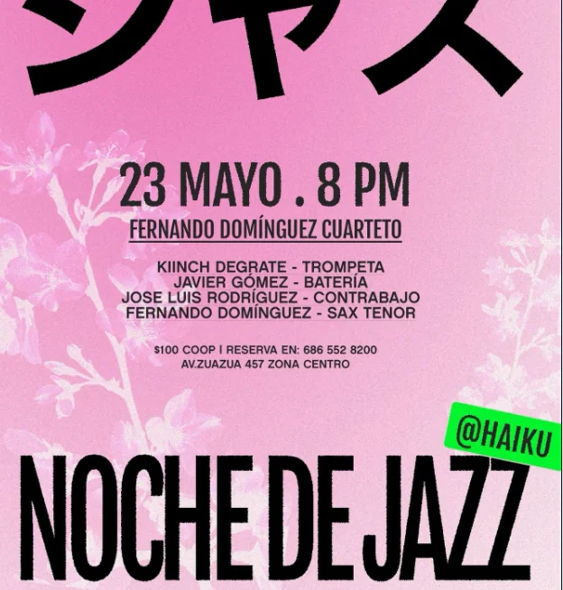 Flyer de Fernando dominguez cuarteto HAIKU