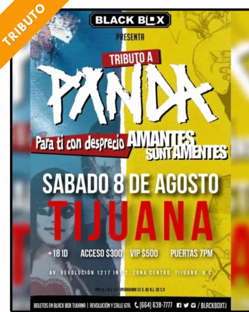 Flyer de Tributo Pxnda