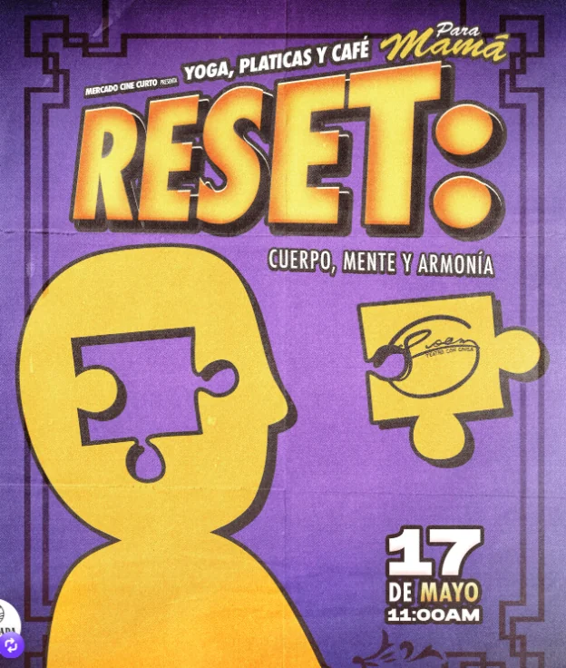 Flyer de RESET: Cuerpo, mente y armonia.