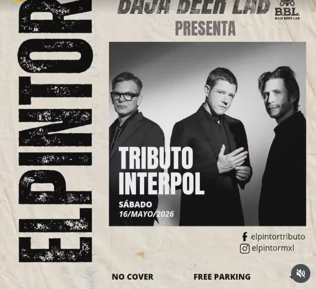 Flyer de Tributo ´´El pintor´´ interpol 
