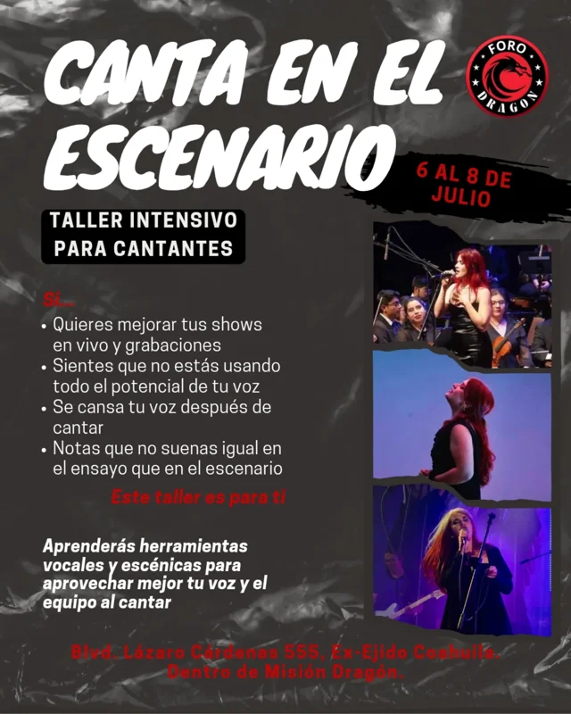 Flyer de  CANTA EN EL ESCENARIO