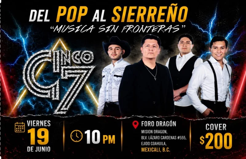 Flyer de DEL POP AL SIERREÑO: MÚSICA SIN FRONTERAS 