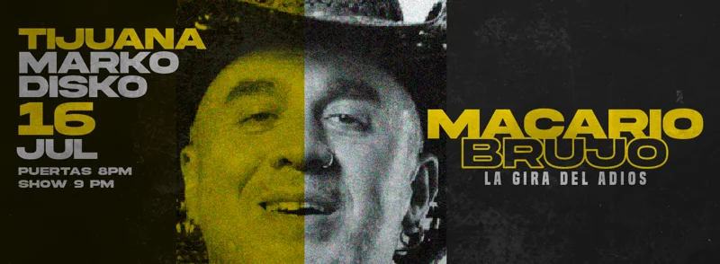 Flyer de Macario Brujo "La Gira del Adios"