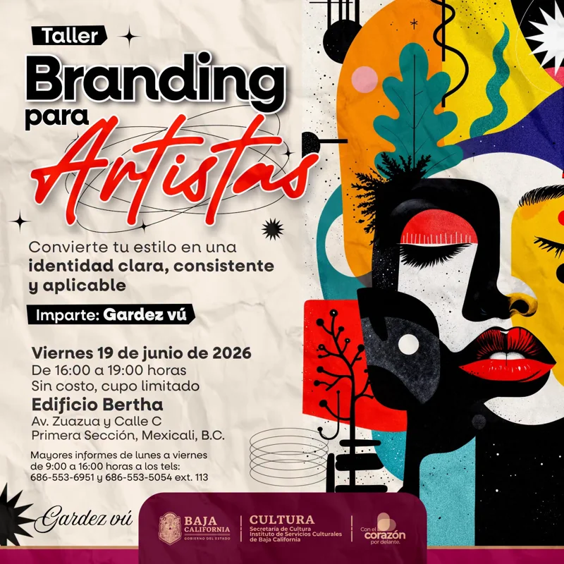 Flyer de TALLER BRANDING PARA ARTISTAS