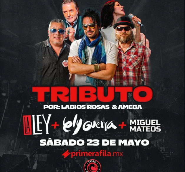 Flyer de Tributo por: labios rosas & ameba
