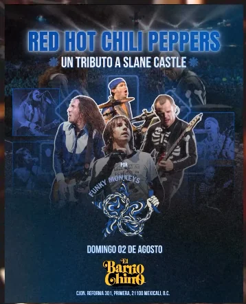Flyer de Funky Monkeys (tributo RHCP)