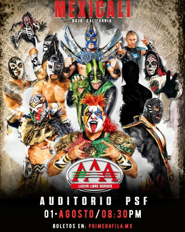 Flyer de Lucha Libre AAA Border