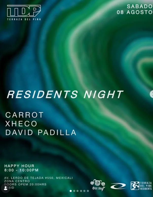 Flyer de Resident nights