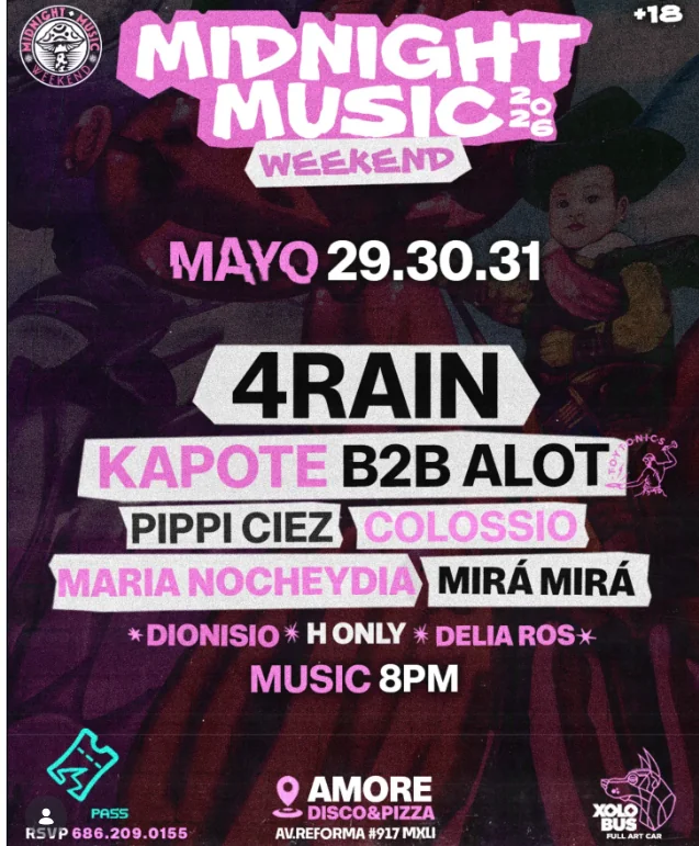 Flyer de Midnight music weekend