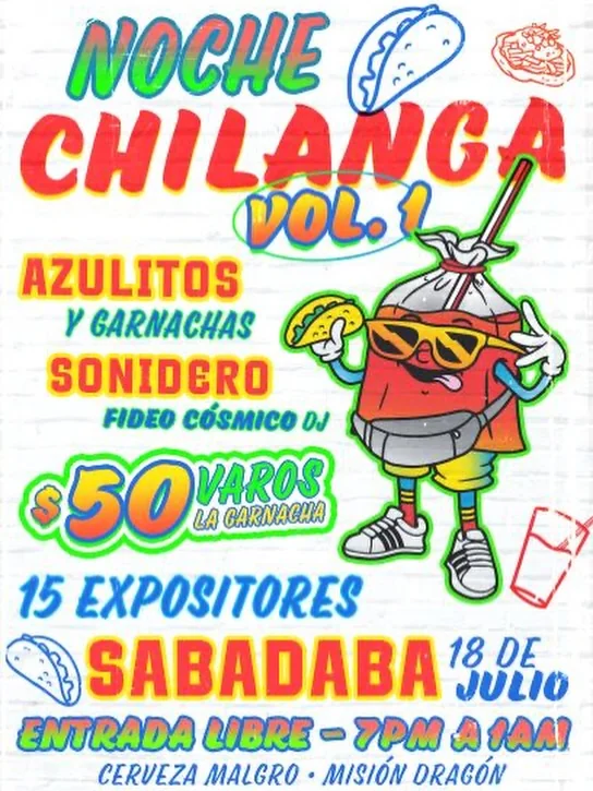Flyer de Noche chilanga vol.1