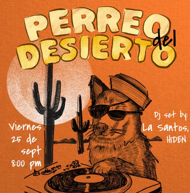 Flyer de Perreo del desierto