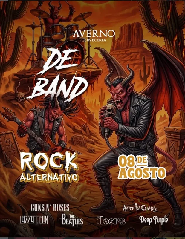 Flyer de Sabado de rock alternativo