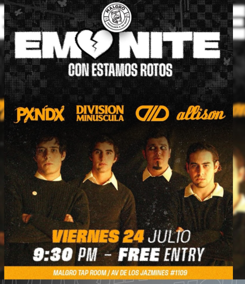 Flyer de Emo nite