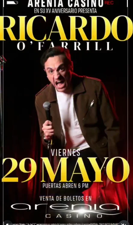 Flyer de Ricardo O´ farril en mexicali