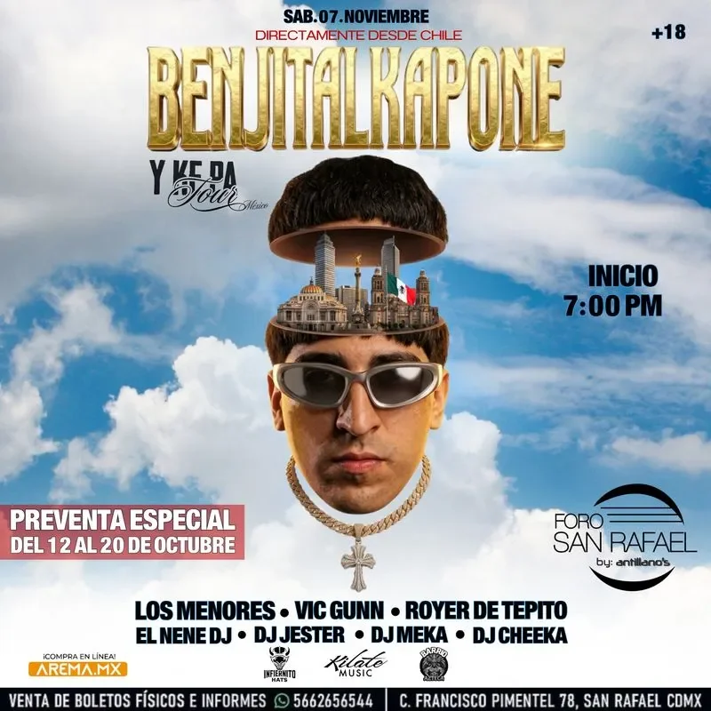 Flyer de BENJITALKAPONE Tour "Y KE PA" 