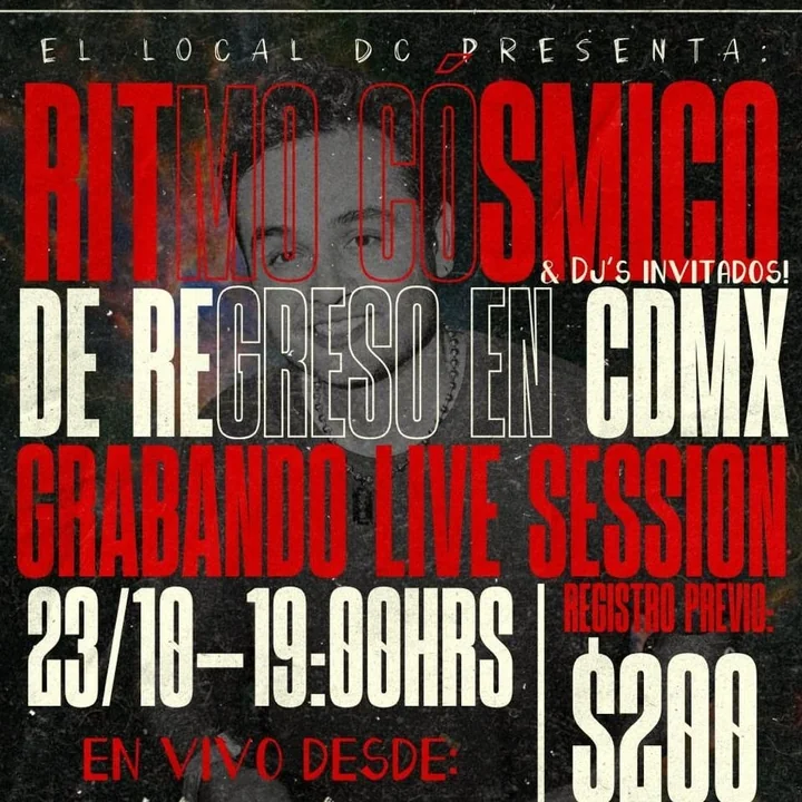 Flyer de Ritmo Cósmico