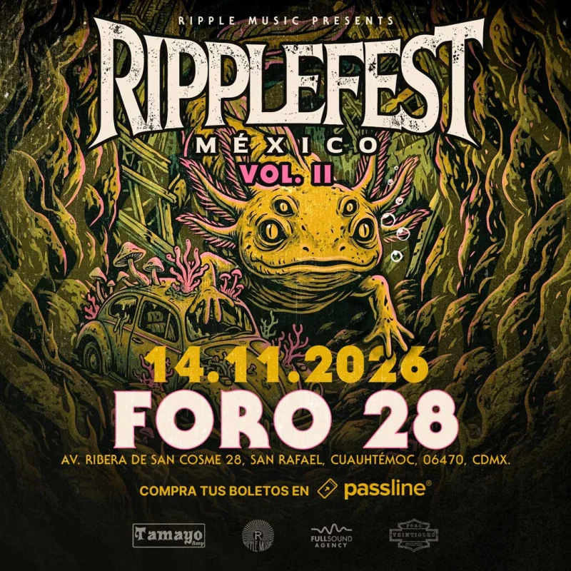Flyer de Ripplefest Mexico Vol. II