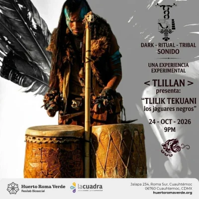 Flyer de Tlilik tekuani, los jaguares negros