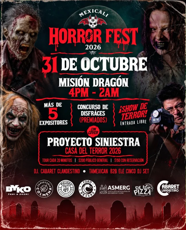 Flyer de Mexicali Horror Fest 2026