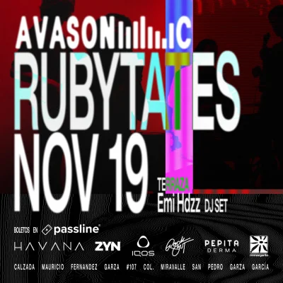 Flyer de RUBYTATES x AVASONIC