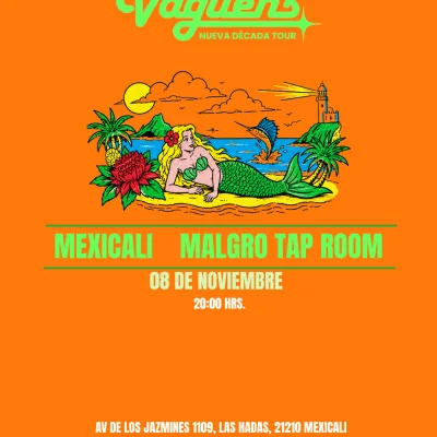 Flyer de LOS VAGUENS EN MEXICALI.