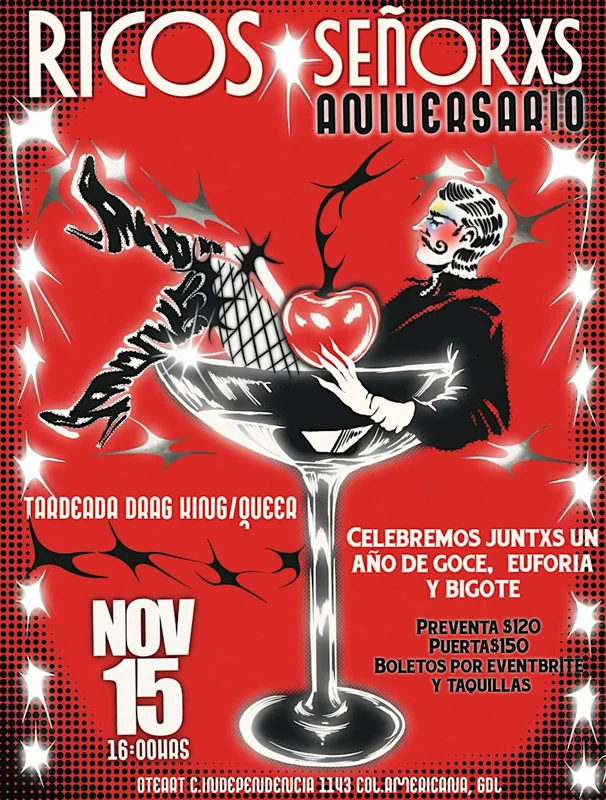Flyer de Ricos Señorxs Aniversario