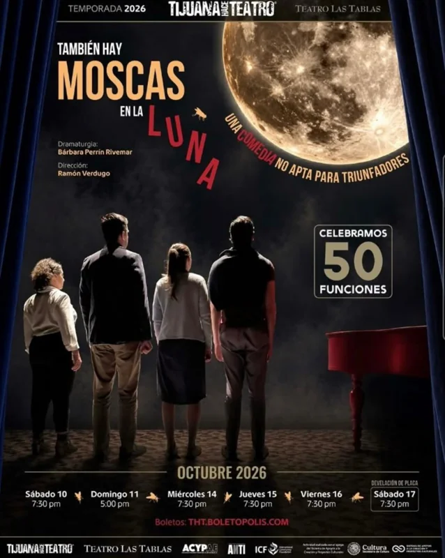 Flyer de También hay moscas en la luna 