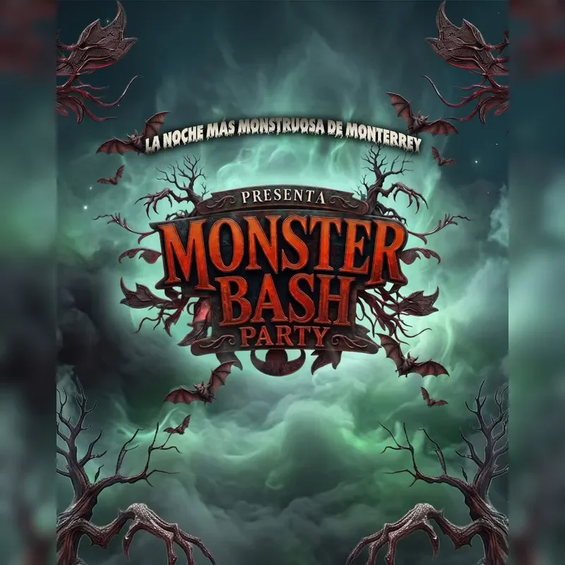 Flyer de Monster Mash Party en Monterrey