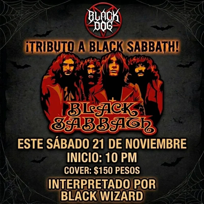 Flyer de ¡Tributo a Black Sabbath! - Black Wizard 